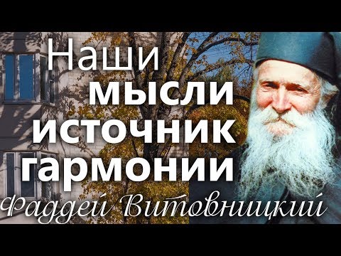 Видео: Сила доброй Мысли. Наши мысли источник Гармонии или... Старец Фаддей Витовницкий