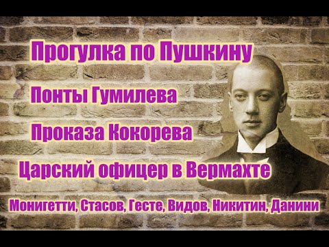 Видео: г. Пушкин. Понты Гумилева. Проказа Кокорева. Царский офицер в Вермахте