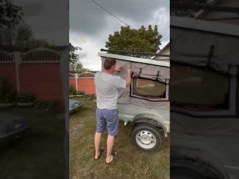 Видео: Туристический прицеп палатка.