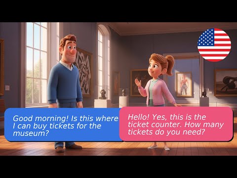Видео: 5 простых диалогов на английском в музее 🏺 Слушайте и повторяйте!