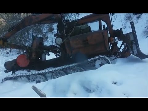 Видео: Трелевочник, подъем в новую деляну.