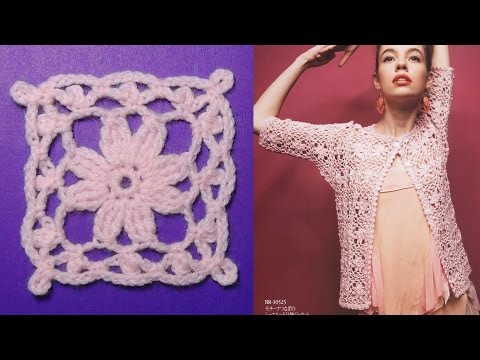 Видео: Цветочный мотив для жакета. МК.