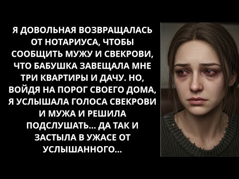 Видео: Вернулась от нотариуса, чтобы сообщить мужу и свекрови, что бабушка завещала мне три квартиры и дачу
