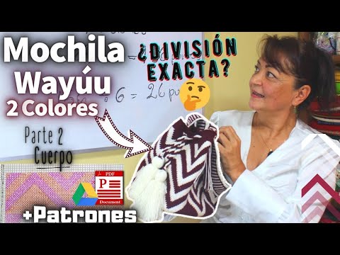 Видео: Двухцветный рюкзак Wayúu Point l Step by Step l Часть 2 ТЕЛО