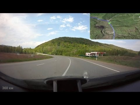 Видео: Ростов-на-Дону — Туапсе. Трасса с картой.