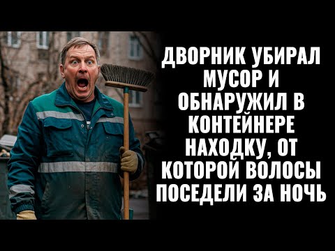 Видео: Дворник убирал мусор и обнаружил в контейнере находку, от которой волосы поседели за ночь