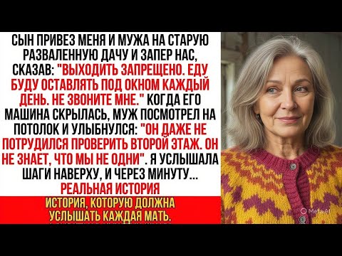 Видео: Сын запер нас на даче, желая избавиться. Но муж посмотрел на потолок и прошептал "Мы здесь не одни…"