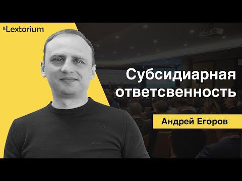 Видео: СУБСИДИАРНАЯ ОТВЕТСТВЕННОСТЬ [Андрей Егоров - Лексториум]