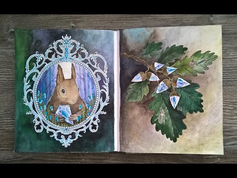 Видео: Раскрашенное #10 - Июнь 2020 - Снежные свечи, лес, сумеречный город, целый океан мандал