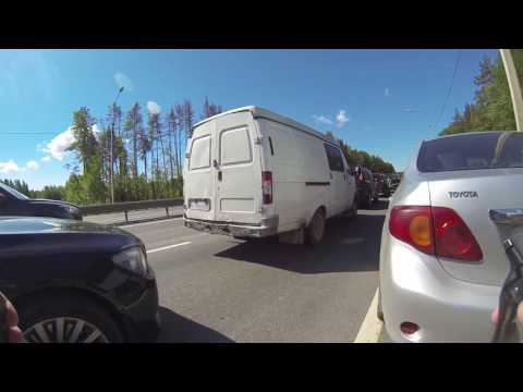 Видео: Пробка длиной 10 км на Дороге Жизни - Slow TV