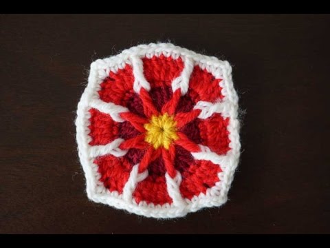 Видео: Квадратный мотив крючком+мотив для мыска вязаной обуви / Square motif