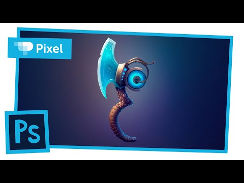 Видео: Рисуем магический топор в Adobe Photoshop | уроки для новичков