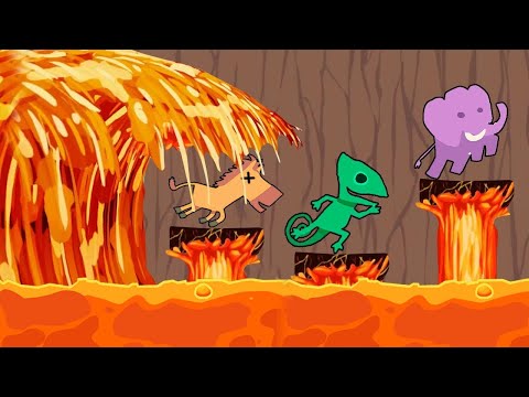 Видео: НУЖНО УКРОТИТЬ ВУЛКАН, НО ТВОИ ДРУЗЬЯ - ВРАГИ! - Ultimate Chicken Horse!