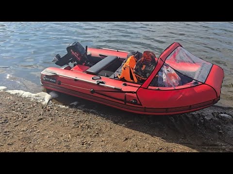 Видео: Обкатка мотора Ханкай 9.9, лодка Kitboats 350.
