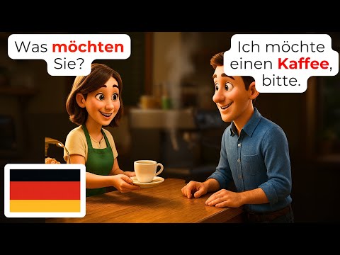 Видео: 🇩🇪 Небольшой Разговор в Кафе в 15 Диалогах | A1-A2 | Изучать Немецкий | Немецкий для Начинающих