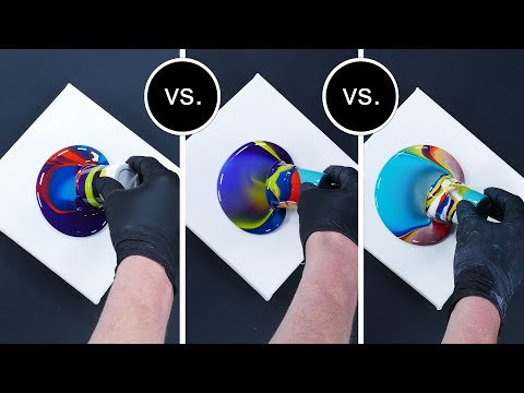 Видео: Сравнение перевернутой чашки — техника заливки акрила для начинающих