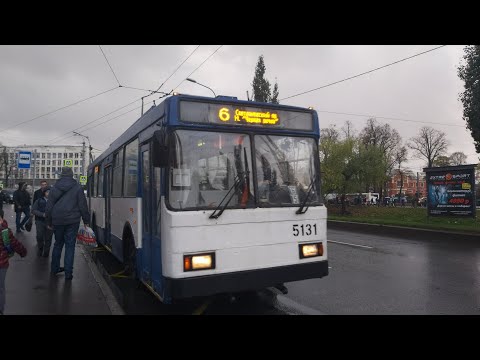 Видео: Троллейбус, маршрут №6 ВМЗ-5298.00 (ВМЗ-375) б.5131 (23.10.2020) Санкт-Петербург