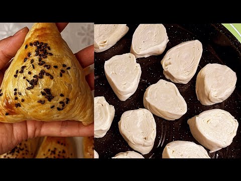 Видео: Самсаның қамырын жасау.Уксуссыз, Жұмыртқасыз.Самса супер слоеная и Хрустящая #слоеноетесто