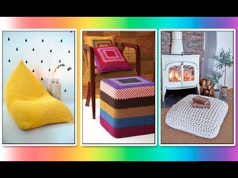 Видео: Уютное вязание.Вязаные пуфы и диванные подушки#1