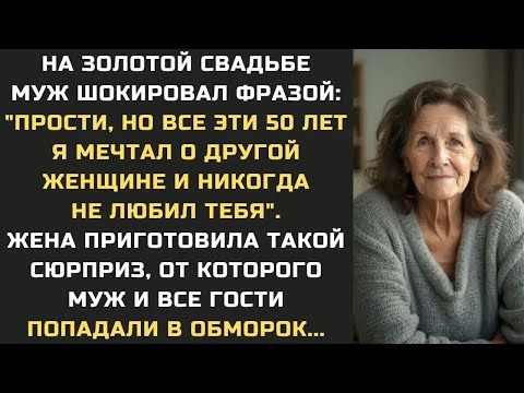 Видео: На золотой свадьбе муж сказал ＂Прости, но все эти 50 лет я мечтал о ДРУГОЙ женщине и не любил тебя＂.
