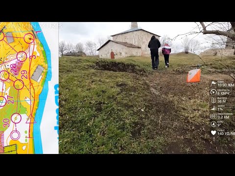 Видео: Спортивное ориентирование (headcam orienteering) - Венок Славы А. Невского 2022, спринт - 15.04.22