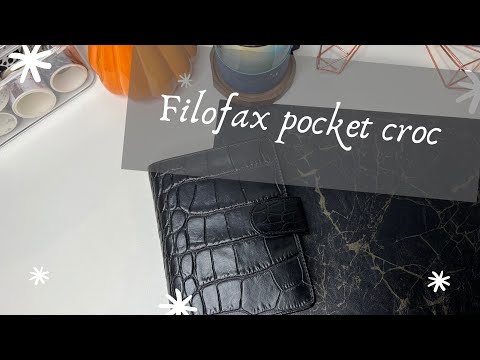 Видео: Filofax pocket croc новое наполнение