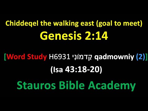 Видео: Бытие 2:14 [Изучение слов H6931(2) ] Исаия 43:18-20
