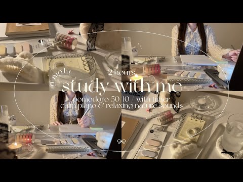 Видео: 【 study with me / desk tour 】летние каникулы#5🍦˖ ໋/ with timer / calm piano & relaxing nature sounds