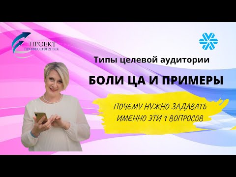 Видео: Типы Целевой Аудитории. Боли ЦА примеры. Почему нужно задать именно эти 9 вопросов