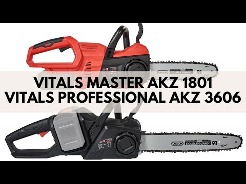 Видео: Пили ланцюгові акумуляторні Vitals: Master AKZ 1801 vs Professional AKZ 3606