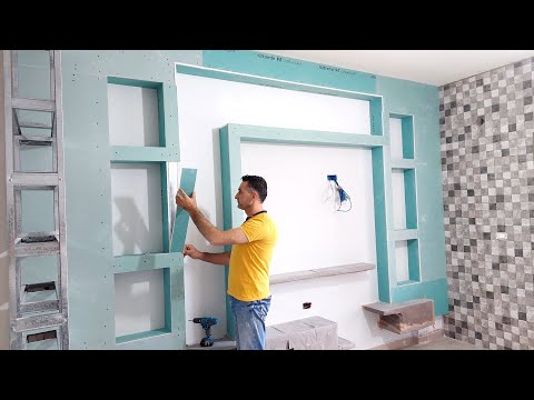 Видео: Как установить декор телевизора из гипсокартона