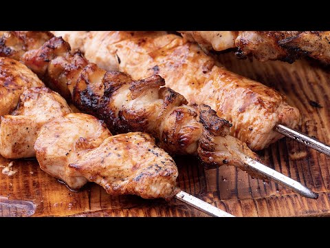 Видео: Шашлычки из одной курицы. Японские "Якитори"