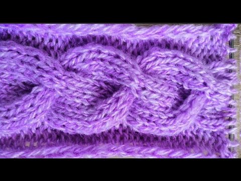 Видео: Красивый узор спицами. "Коса" узорын токып үйренеміз.  Узор для кардигана, джемпера, кофты.