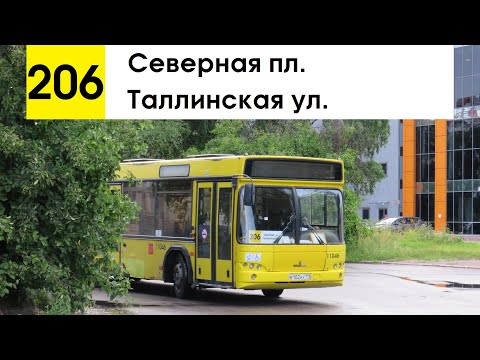 Видео: Автобус 206 "Северная пл. - Таллинская ул."
