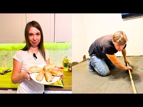 Видео: ОСТОРОЖНО, РЕМОНТ! ЗАЛИВАЕМ СТЯЖКУ САМИ И НЕДОРОГО/ Печем сосиски в тесте/ Влог/ Нижний Новгород