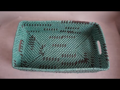 Видео: Как плести прямоугольное дно