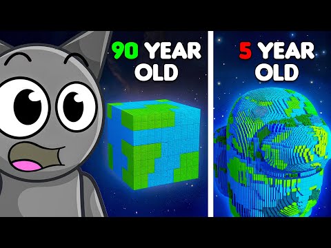 Видео: Реакция на MINECRAFT в РАЗНОМ ВОЗРАСТЕ (100 ЛЕТ)