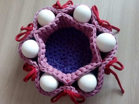Видео: Пасхальная корзинка из трикотажной пряжи