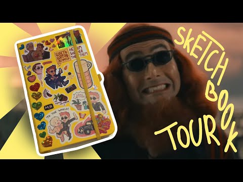 Видео: ОБЗОР НА СКЕТЧБУК (sketchbook tour) | Благие знамения, OFMD, Отель Хазбин, ОСы