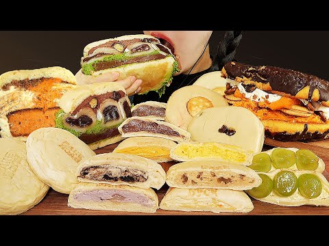 Видео: SUB)ASMR MUKBANG🥯Жевательный сливочный сыр Моти Хлеб Десерт Мукбанг #ChewyBread #Sandbagel