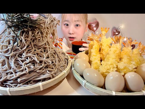 Видео: ASMR Жареные креветки Лапша по имени соба【русские субтитры】【Mukbang/ Eating Sounds】
