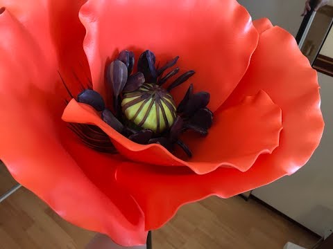 Видео: DIY Giant Poppy Flower 🌺 МК Большой Мак из изолона