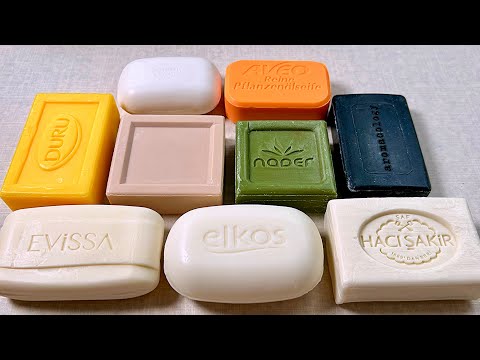 Видео: ASMR soap cutting 💚 Резка мыла АСМР