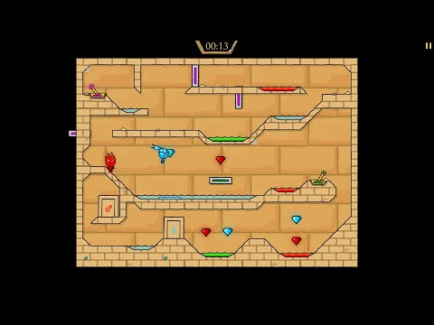 Видео: Драгоценный прыжок! Огонь и Вода 2: уровень 10 Fireboy and Watergirl 2: The Light Temple level 10
