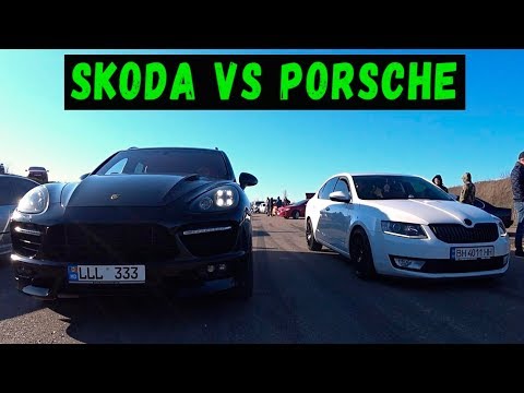 Видео: БЕЗУМСТВО на SKODA OCTAVIA 1.8 turbo. Гонка против Porsche Cayenne Turbo, BMW 435, Impreza WRX STI