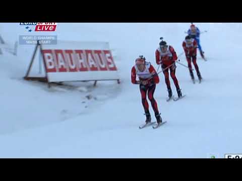 Видео: БИАТЛОН. ЧМ 2009. Пхёнчхан (Корея). Мужчины. Масс старт 15 км. (Eurosport). 21.02.2009. 720p.
