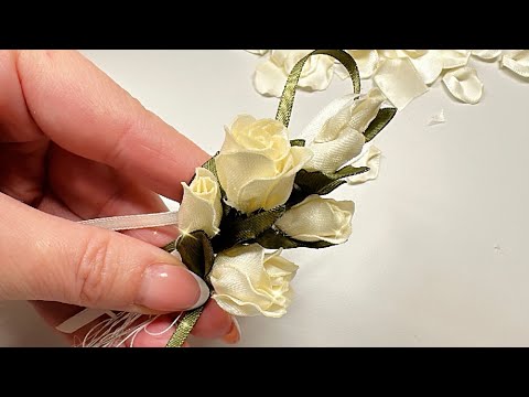 Видео: Розы из лент.  Handmade ribbon rose.