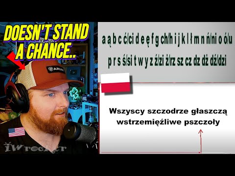 Видео: Американец учится читать по-польски или что-то в этом роде...
