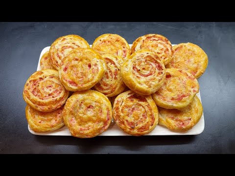 Видео: Շերտավոր խմորով ու նրբերշիկով թխուկ/Слойка с сыром и колбасой