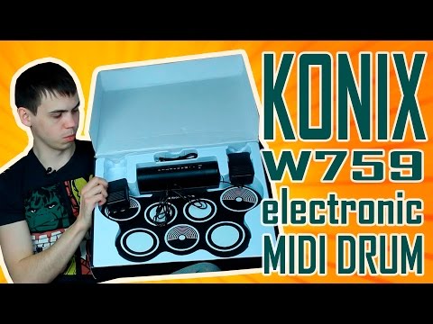 Видео: Электронные барабаны KONIX W759